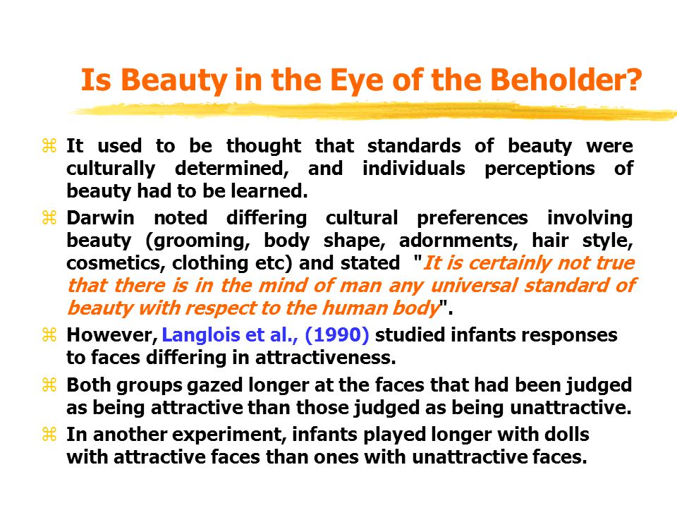 Cultural Effect on Perception of Beauty